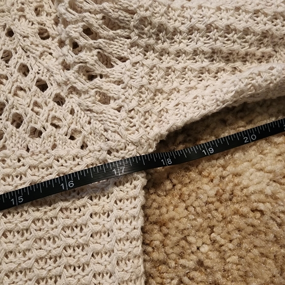 Vintage 100% cotton crochet knitted sweater with hood - Picture 7 of 7